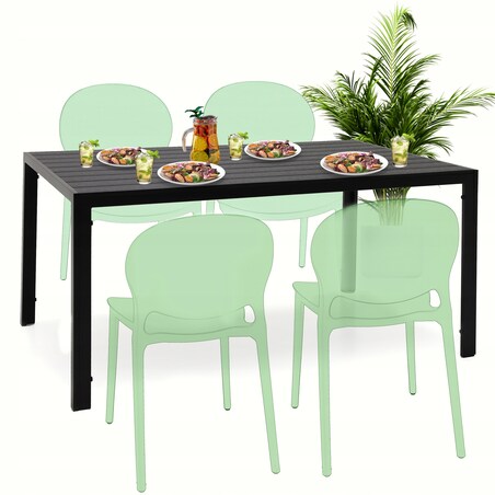 Stół ogrodowy z aluminium czarny