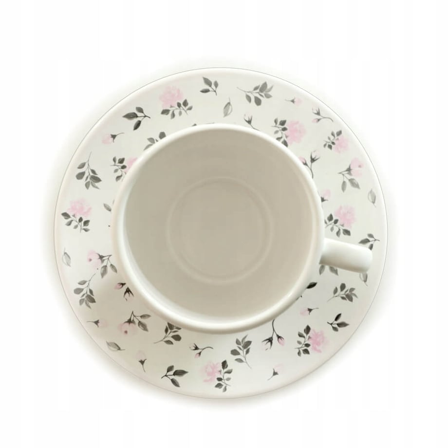 Zestaw na herbatę i kawę FILIŻANKA+SPODEK 150ml w pięknym kwiatowym wzorze