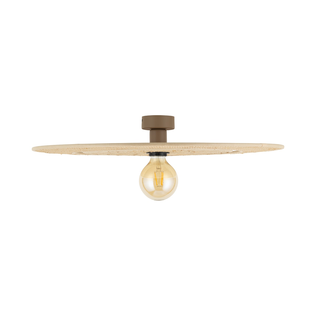 Lampa sufitowa TK Lighting CALMA 600 60 cm boho rattan/rafia beżowa E27 do salonu sypialni