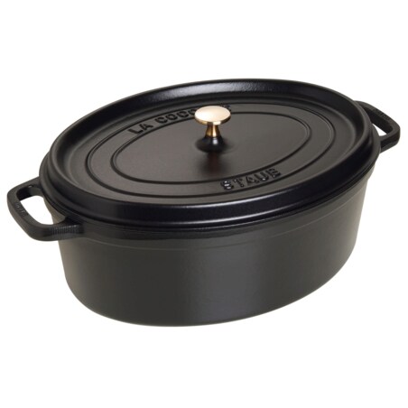 Garnek żeliwny owalny Staub - 4.2 ltr, Czarny