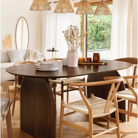 Stół owalny drewno akacjowe Delta 180x100 cm