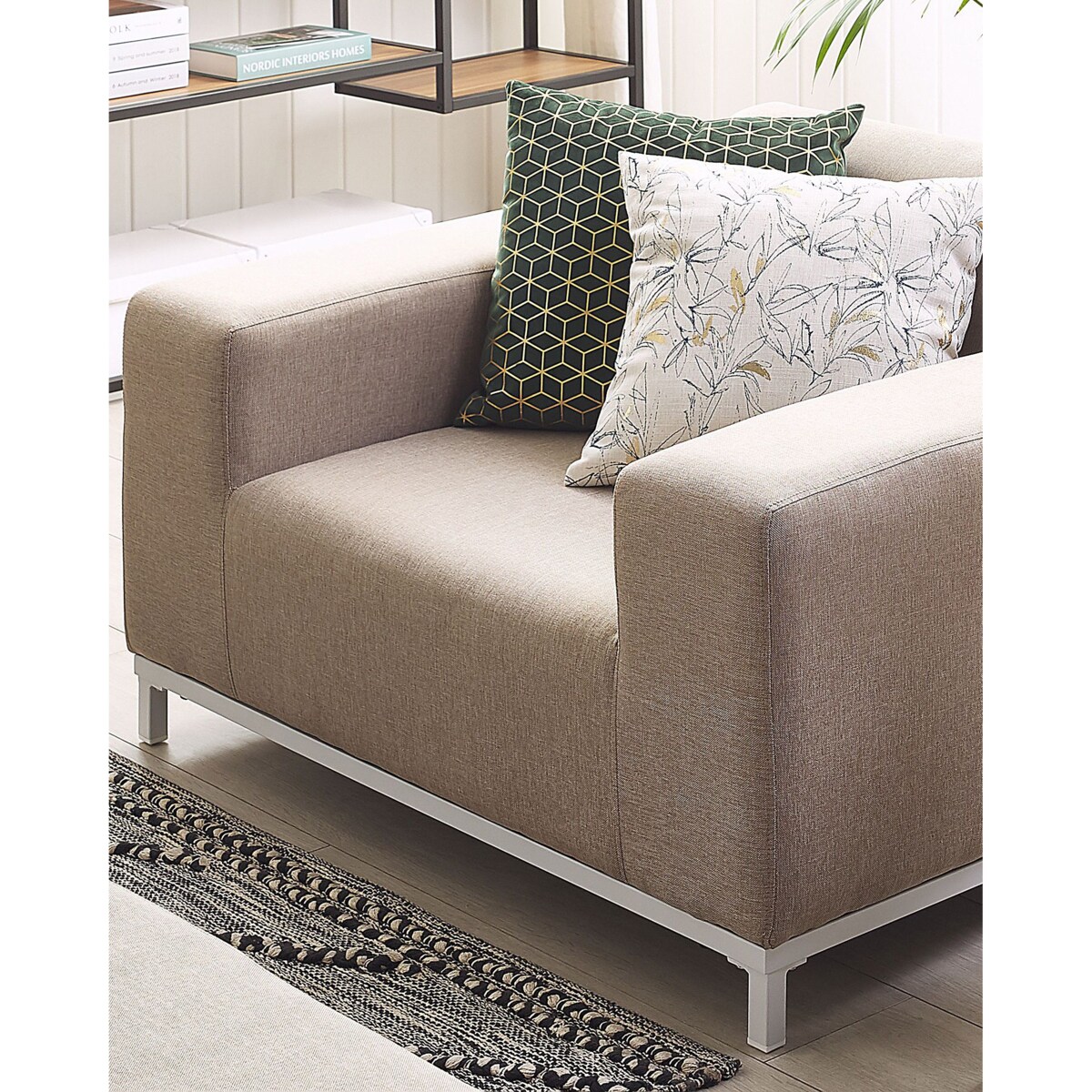 Zestaw 2 foteli ogrodowych beżowy z białym ROVIGO