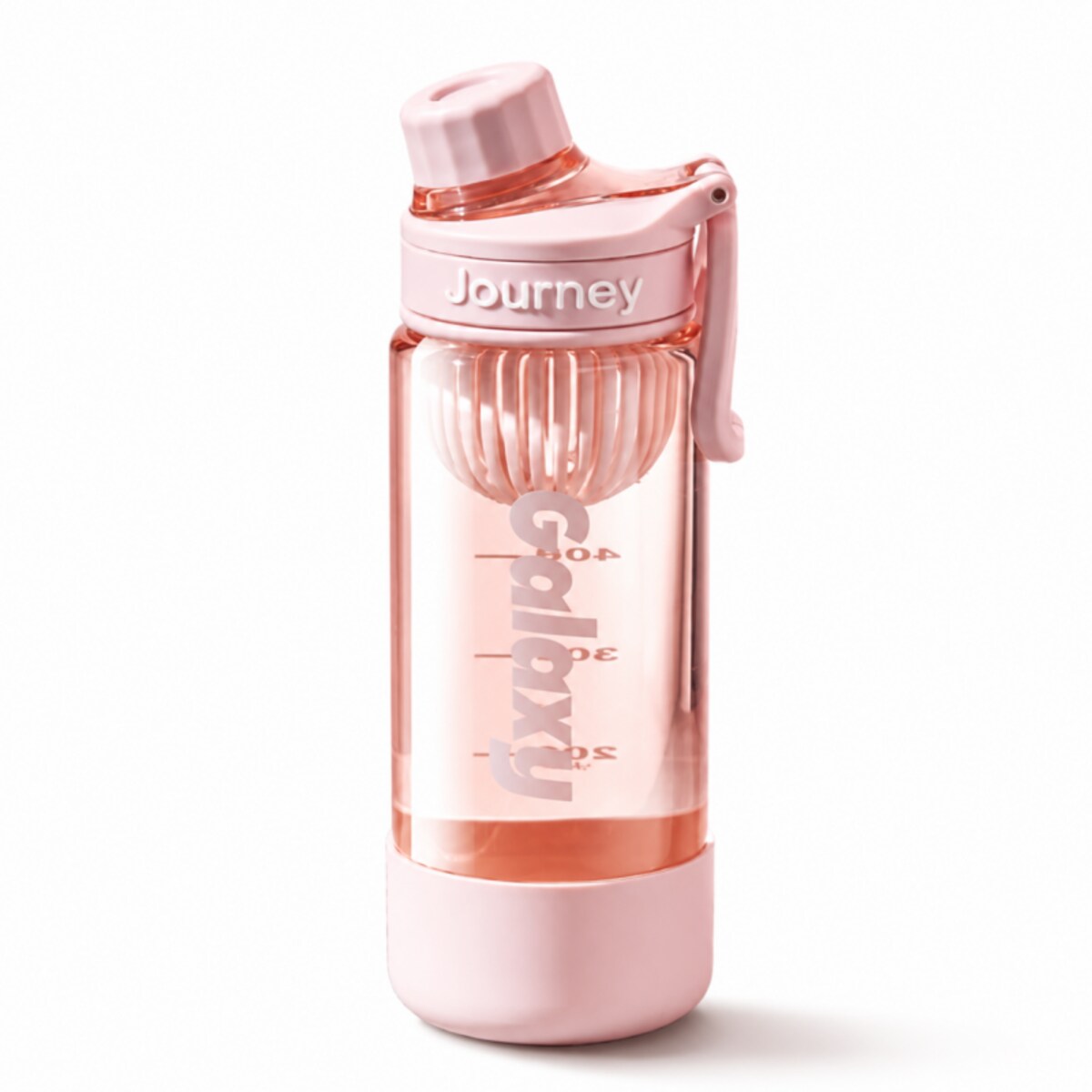 Butelka na wodę z uchwytem, sportowy bidon z miarką 800ML GALAXY różowy BD71R