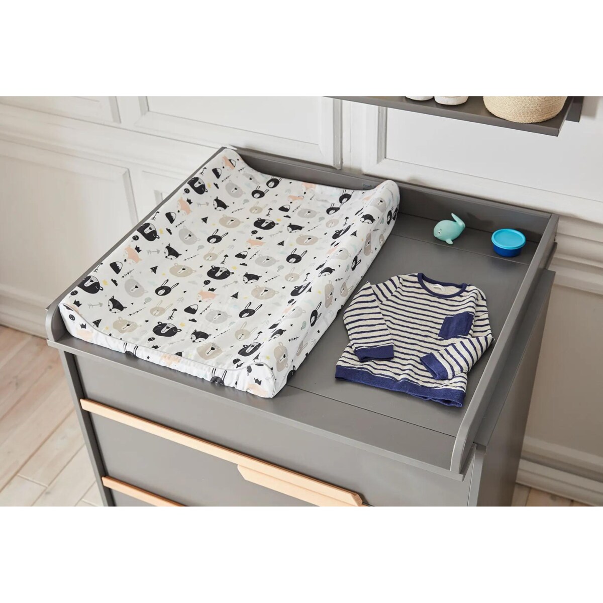 Komoda dla dzieci SNAP 100 trzyszufladowa-szary