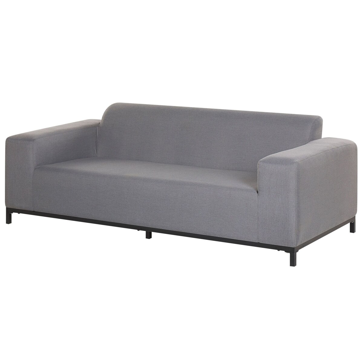 Sofa ogrodowa szara z czarnym ROVIGO