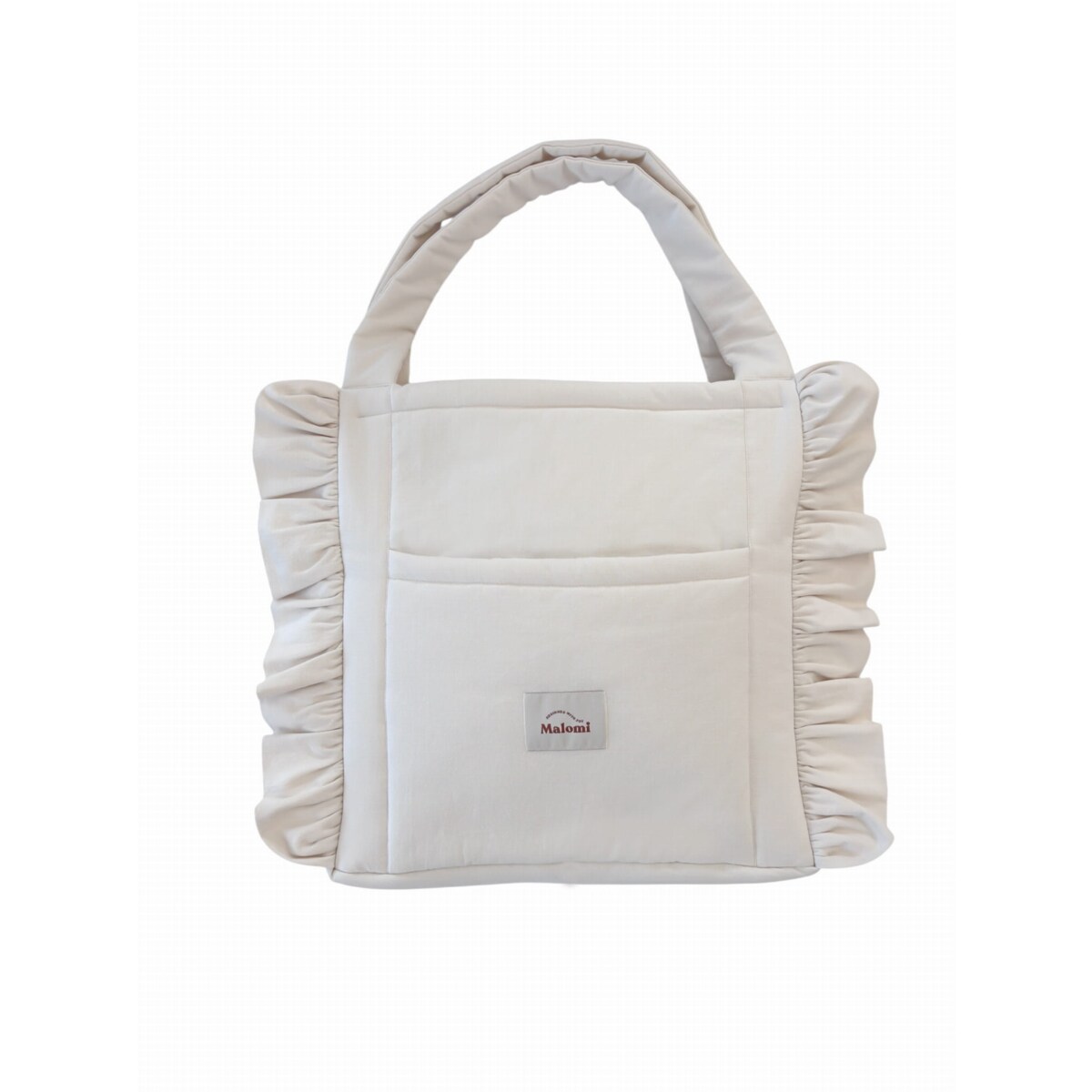 Torba shoper z falbanką natural