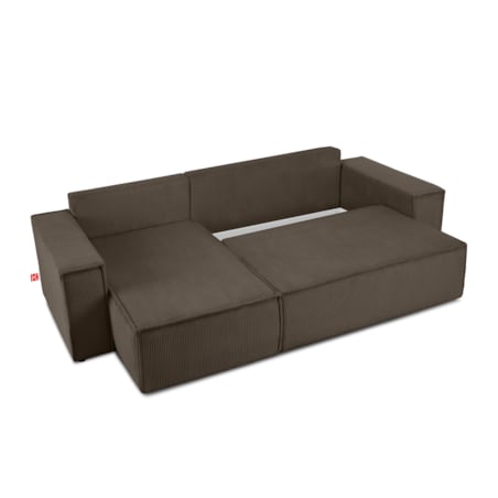 KONSIMO NAPI Uniwersalny narożnik z funkcją spania, brązowy, prawy/lewy