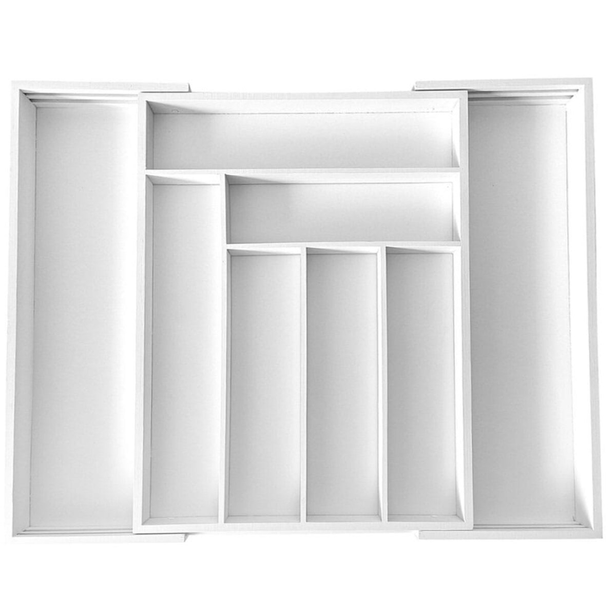 Wkład organizer do szuflady na sztućce rozsuwany biały KINGHOFF