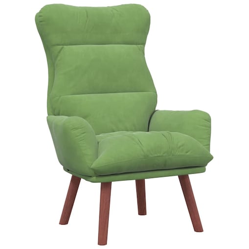 vidaXL Fotel relaksacyjny jasnozielony 69 x 74 x 93 cm Aksamit