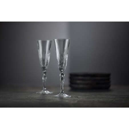 Kieliszki do szampana ze szkła kryształowego Melodia 160 ml 4 sztuki 916096
