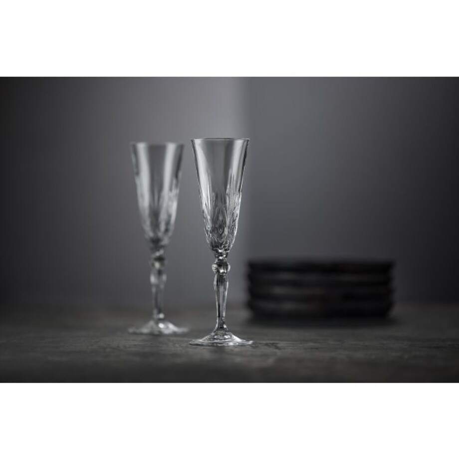 Kieliszki do szampana ze szkła kryształowego Melodia 160 ml 4 sztuki 916096