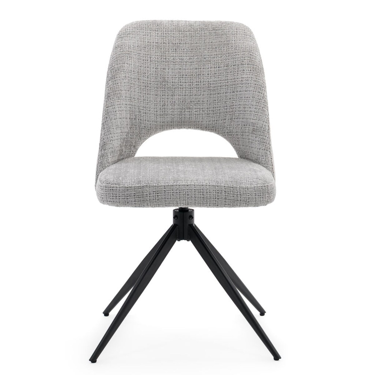 Krzesło tapicerowane obrotowe MILO II jasny szary do salonu jadalni kuchni