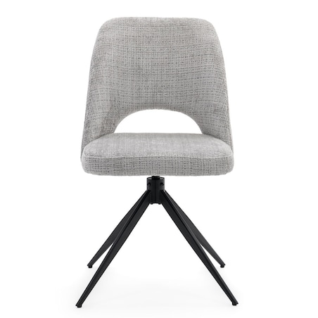 Krzesło tapicerowane obrotowe MILO II jasny szary do salonu jadalni kuchni