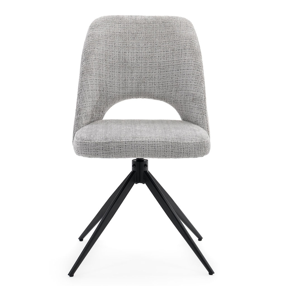 Krzesło tapicerowane obrotowe MILO II jasny szary do salonu jadalni kuchni