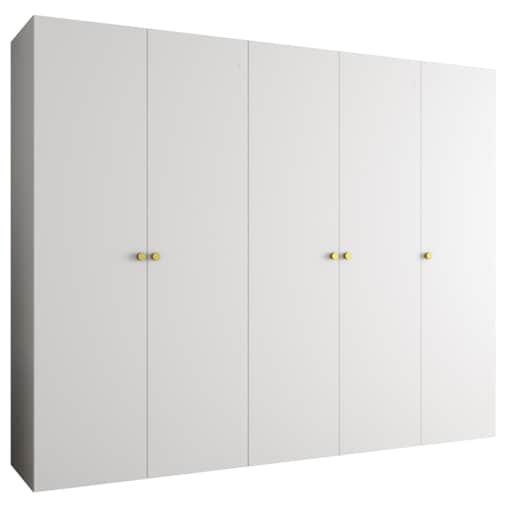 Szafa uchylna otwierana PARMA 1 250 wys. 202 cm Biały + u. Złoty