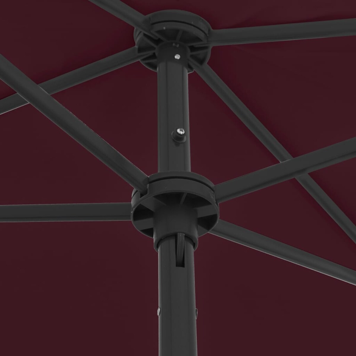 vidaXL Parasol plażowy, bordowy, 180x120 cm