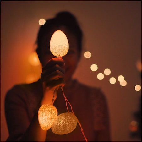 Girlanda Lampki Wielkanocne Światełka Jajka Pisanki 135 Cm Na Baterie