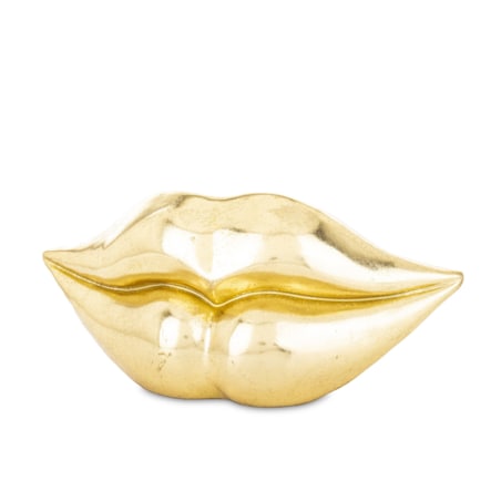 Dekoracja - złote USTA 13,5x28x8,5 cm small