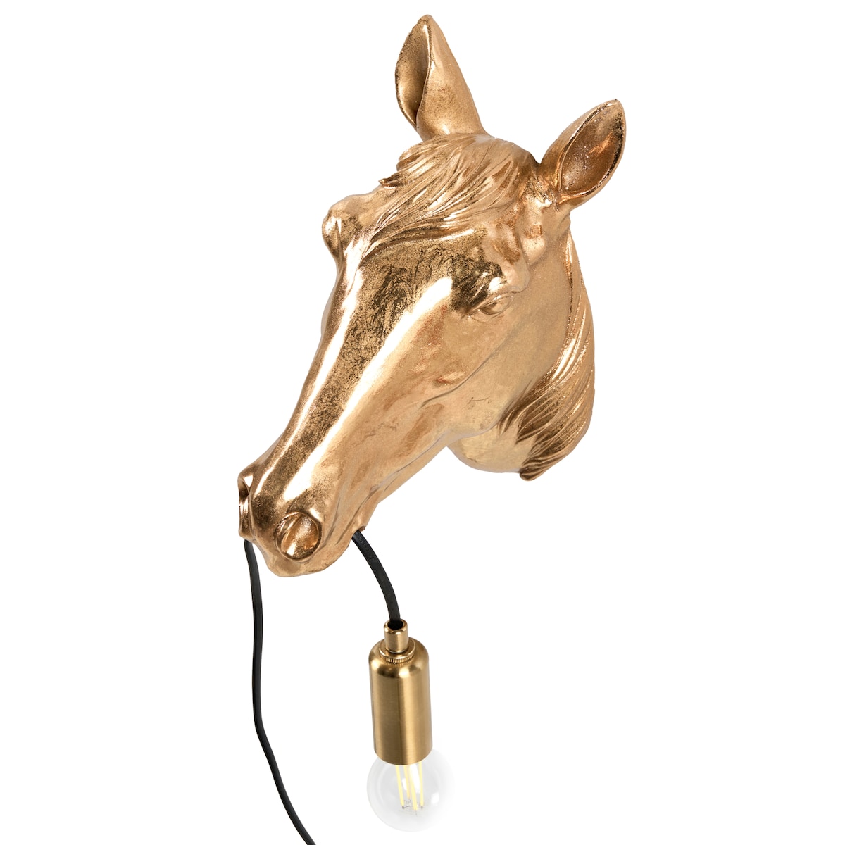 Koń Lampa ścienna PHILIPPE Złoty