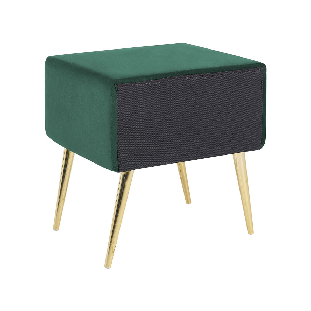 Szafka nocna welurowa zielona FLAYAT