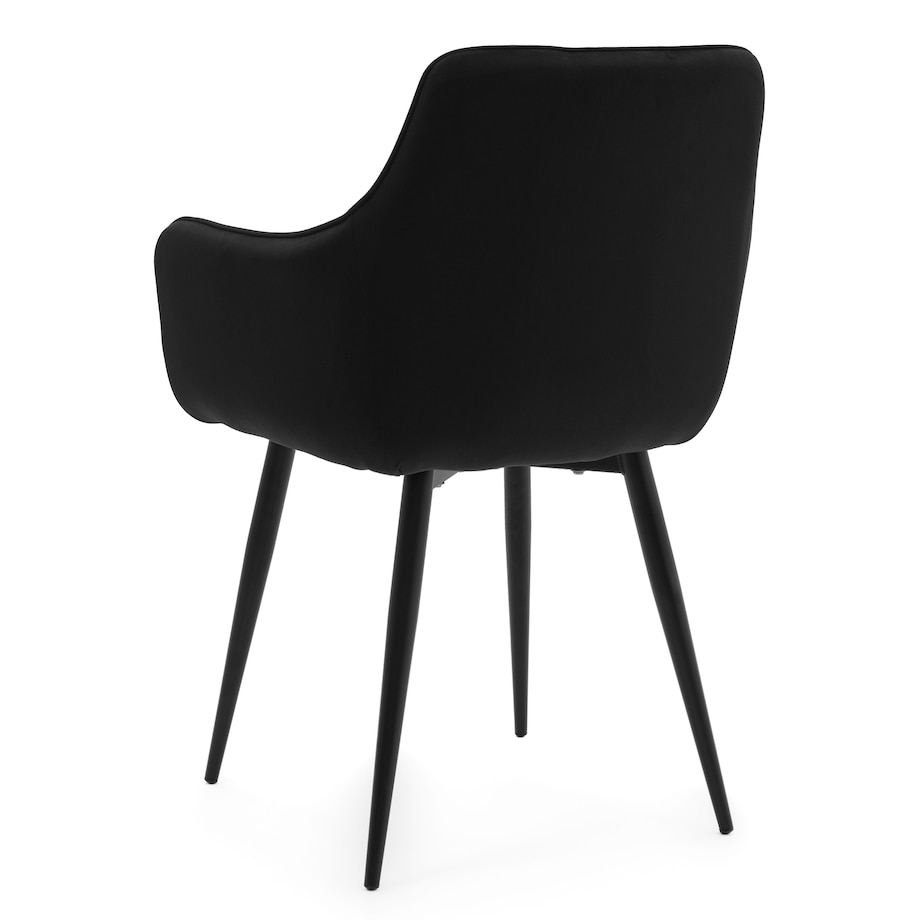 Krzesło tapicerowane welurowe GALLO velvet czarny