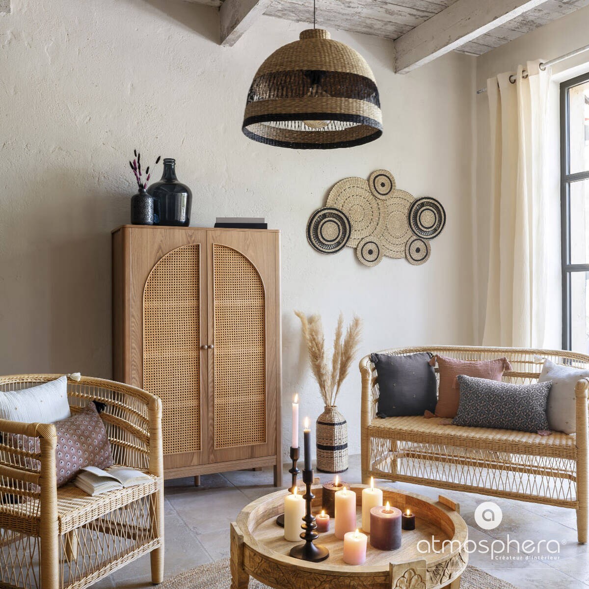 Fotel rattanowy do salonu MALEVIO