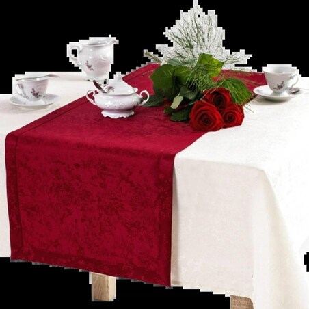 Bieżnik Marmurek ecru (377) O5 - 40x240 cm - ecru