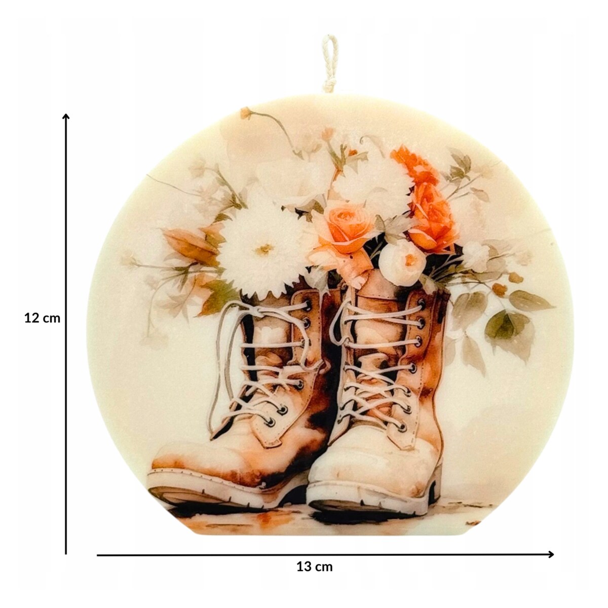 Świeczka Sojowa Prezent na Urodziny Świeca Ozdobna Kwiaty Bezzapachowa EKO