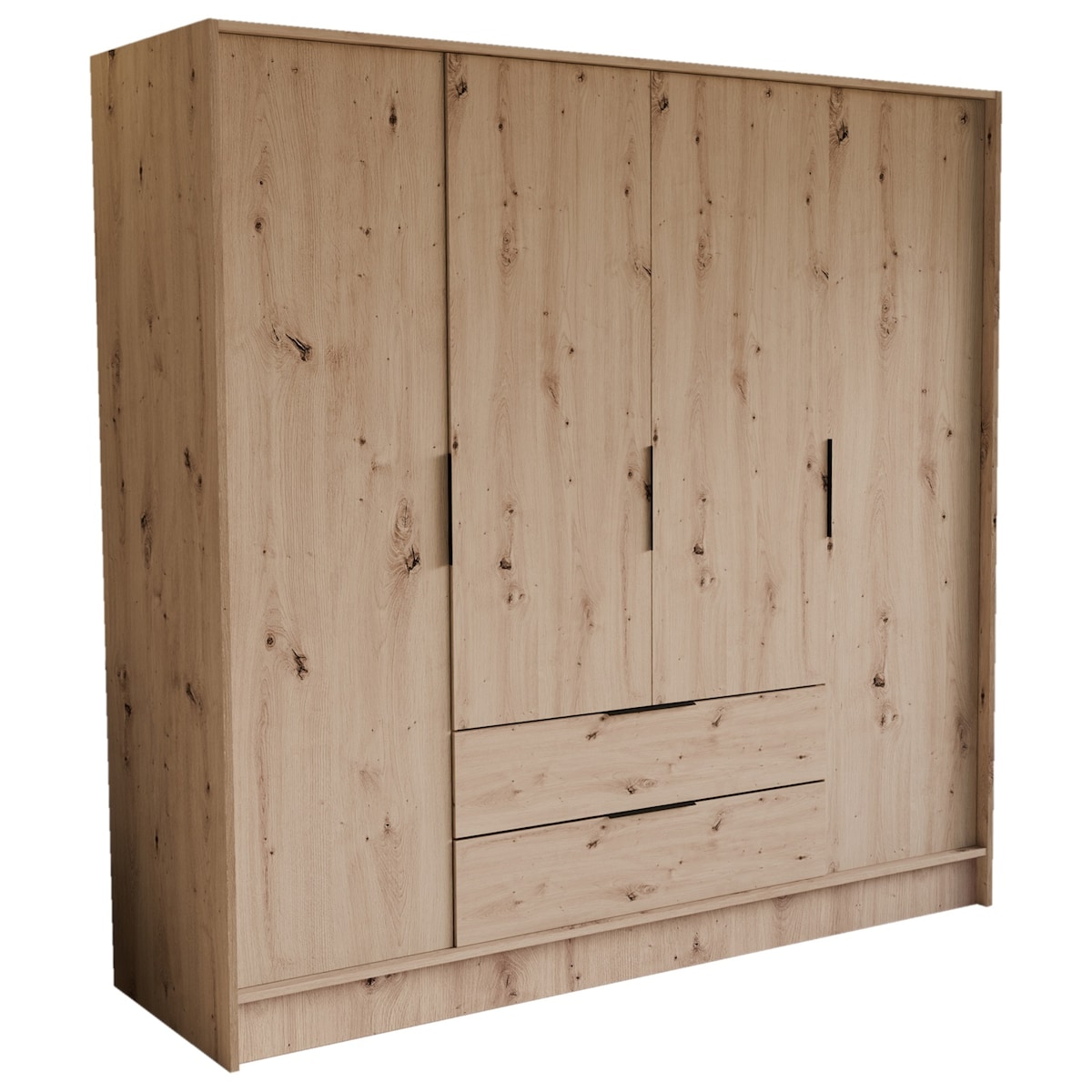 Szafa NIKOLA 200 z regulowanymi półkami, proste fronty- sonoma