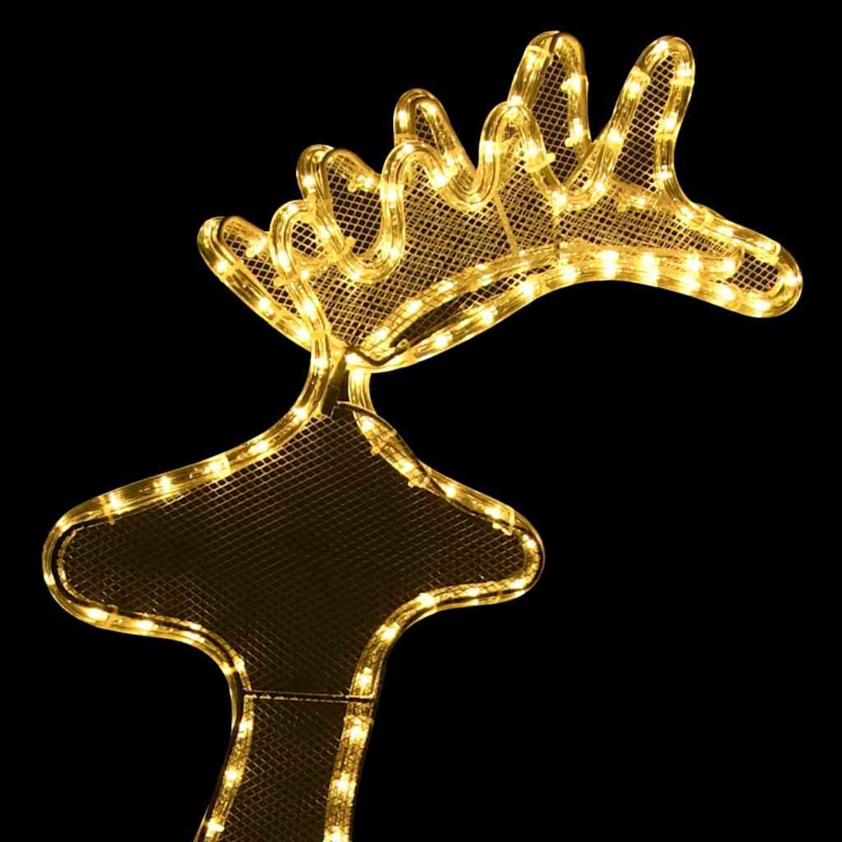 vidaXL Świąteczna dekoracja, renifer z siatki, 306 LED, 60x24x89 cm