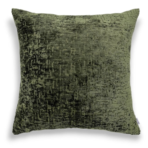 Duża zielona poduszka 50x50 Bess - ciemna oliwka