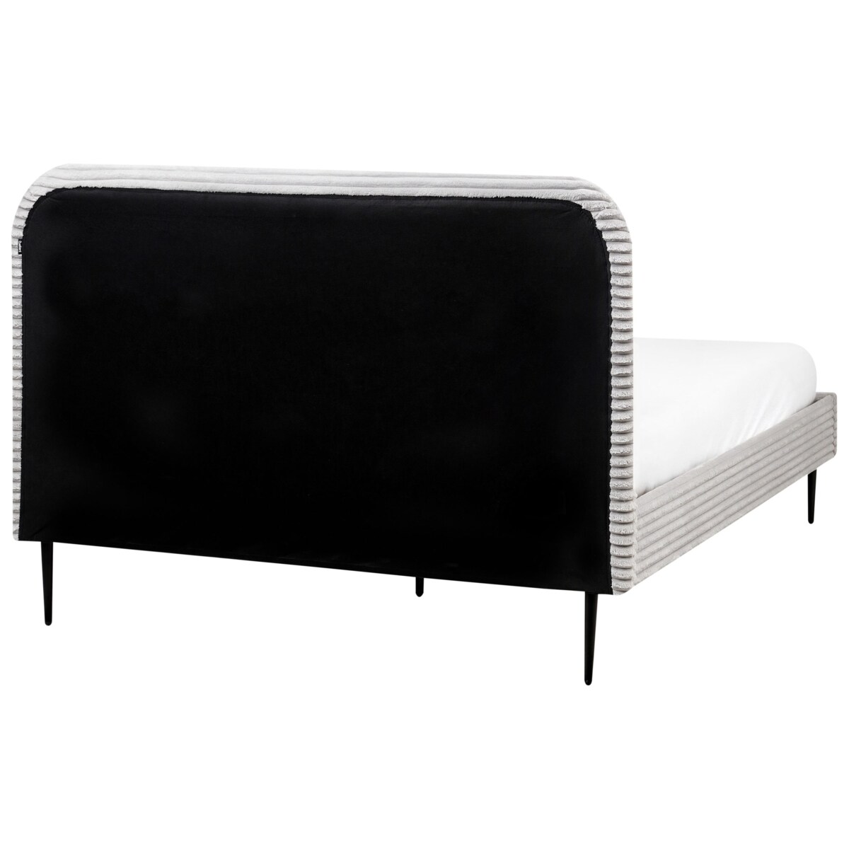 Łóżko Sztruks FLAYAT 140 x 200 cm Jasnoszary