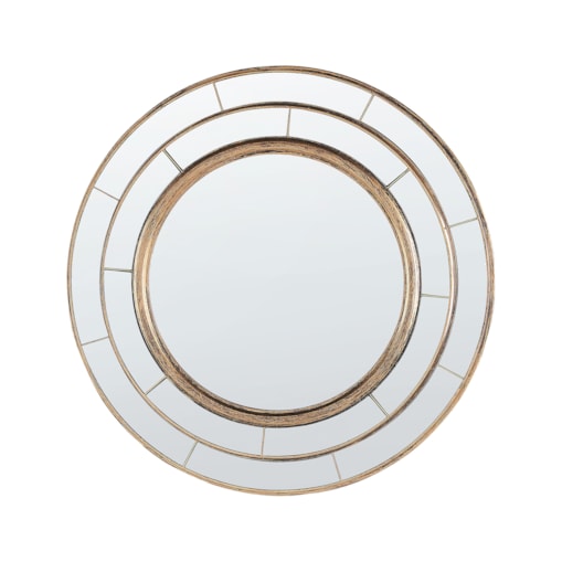 Okrągłe lustro ścienne ø 40 cm złote BELCHITE
