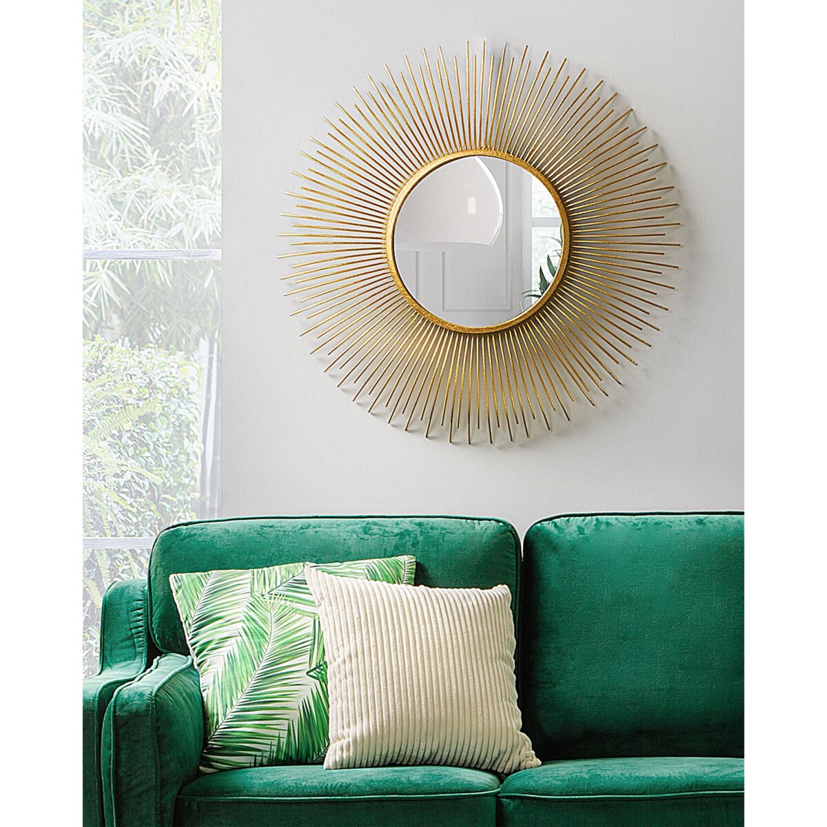 Lustro ścienne CILLY 80 cm 80 cm Metal Złoty