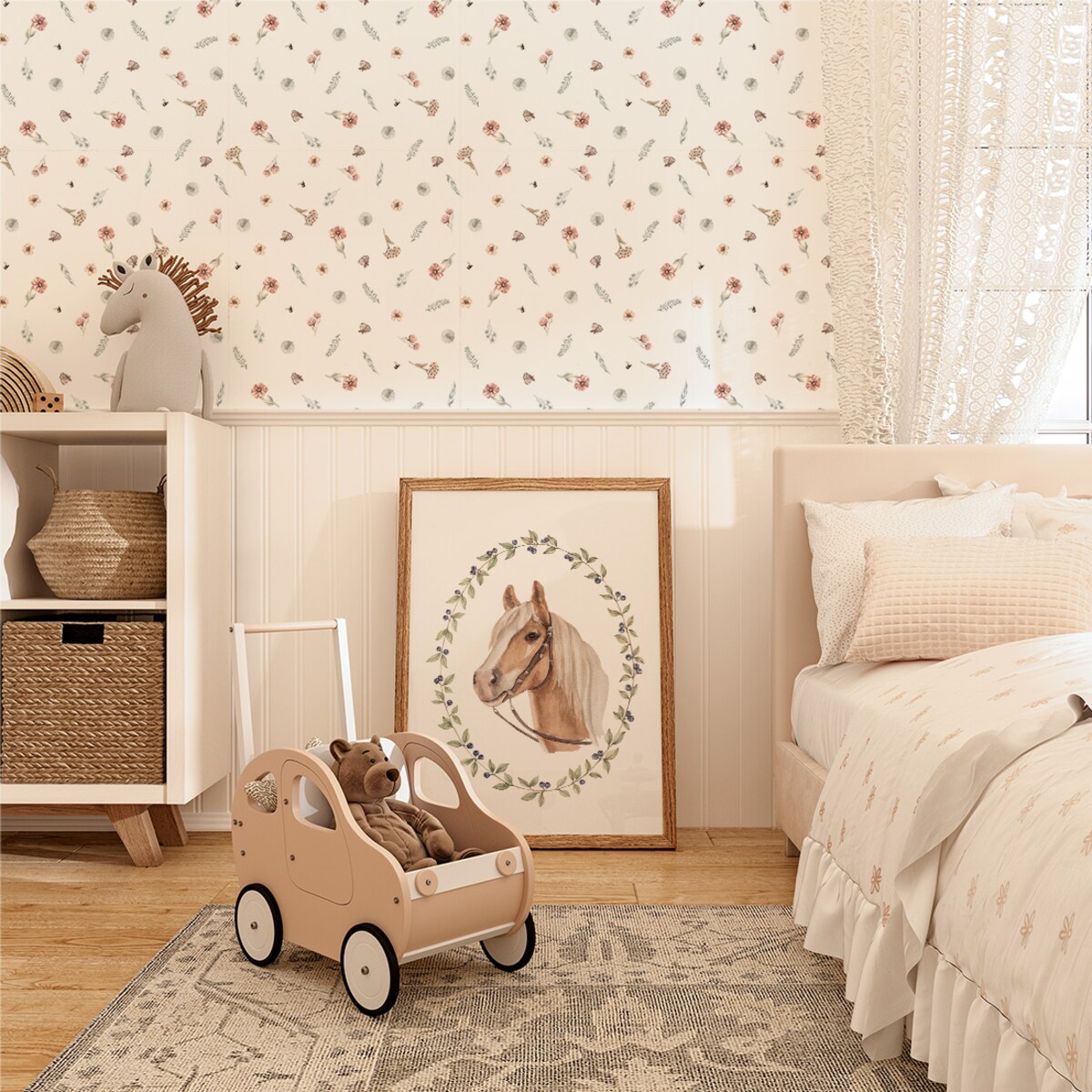 Plakat dla dzieci Koń Palomino 30x40