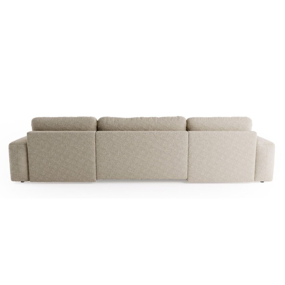 Narożnik U ILO z pojemnikiem na pościel i funkcja spania fioletowo-brązowy