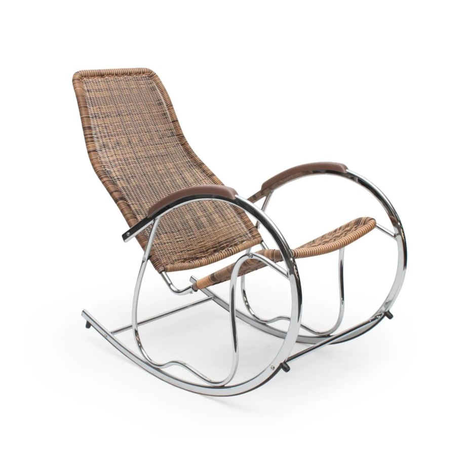 Fotel bujany BEN brązowy