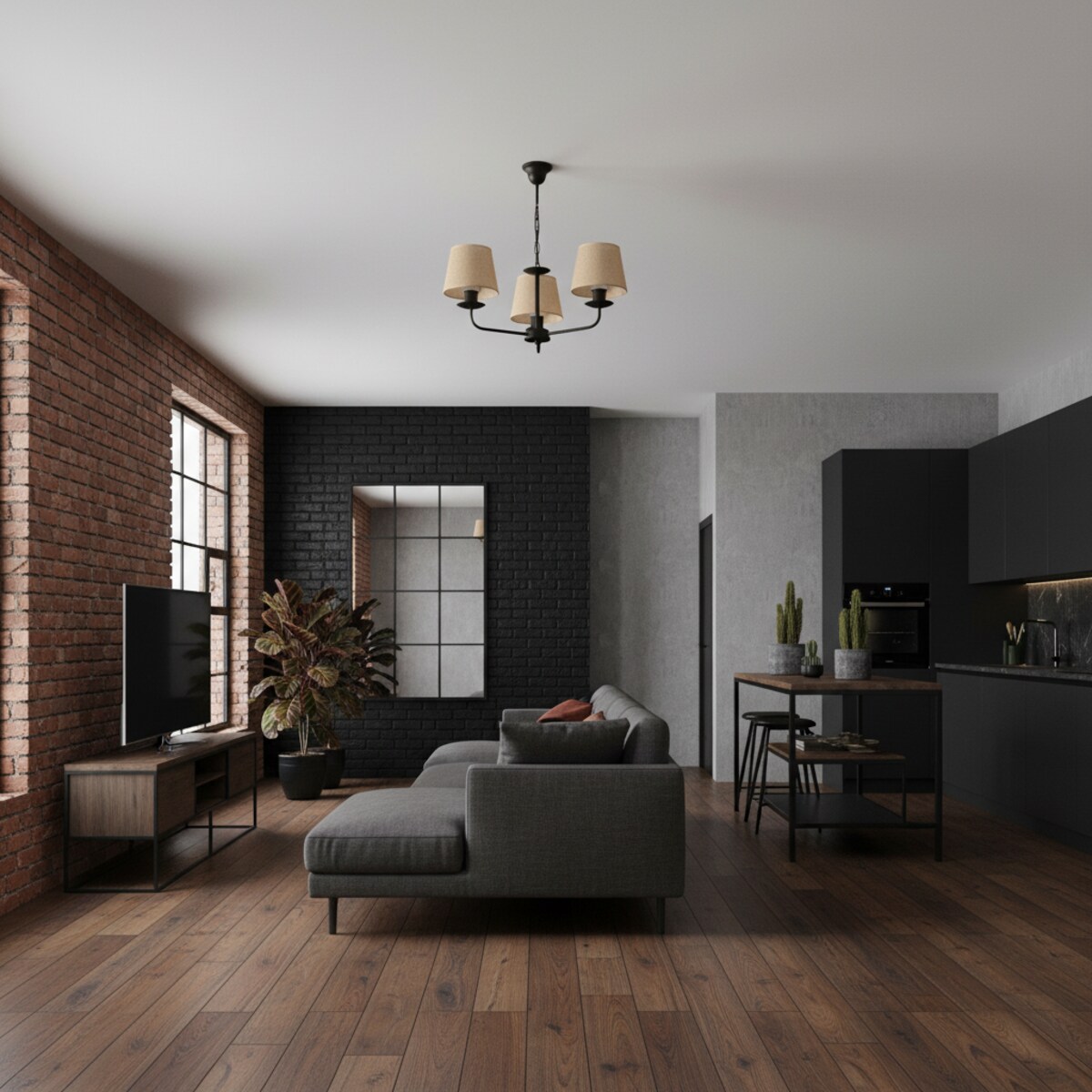 lampa wisząca boho 3 punktowa czarna edylit abażury z juty