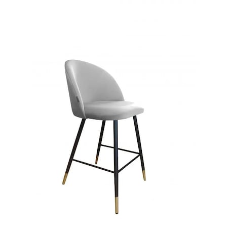 Hoker niski CLAUDINE VELVET GOLD jasno szary