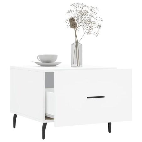 vidaXL Stolik kawowy, biały, 50x50x40 cm, materiał drewnopochodny