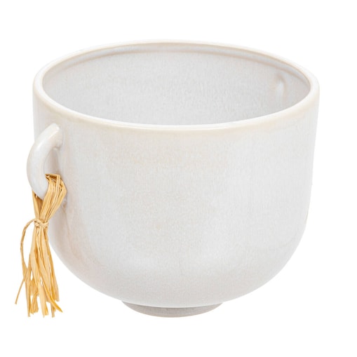 Ceramiczna doniczka z ozdobnym chwostem, Ø 14 cm