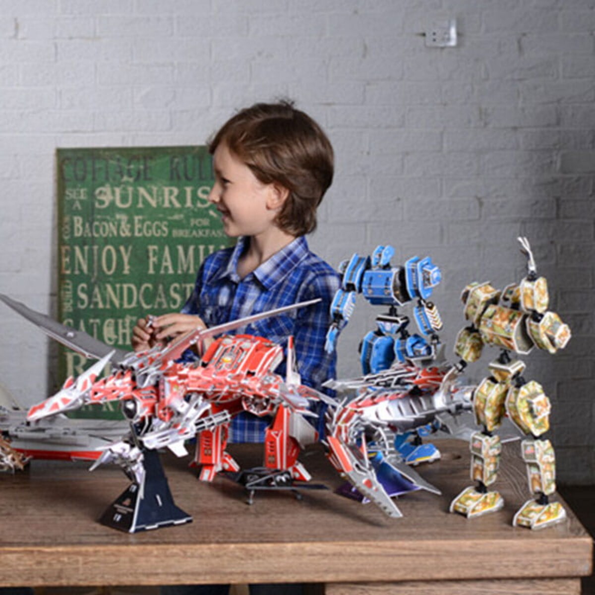 Robot niebieski Puzzle 3D