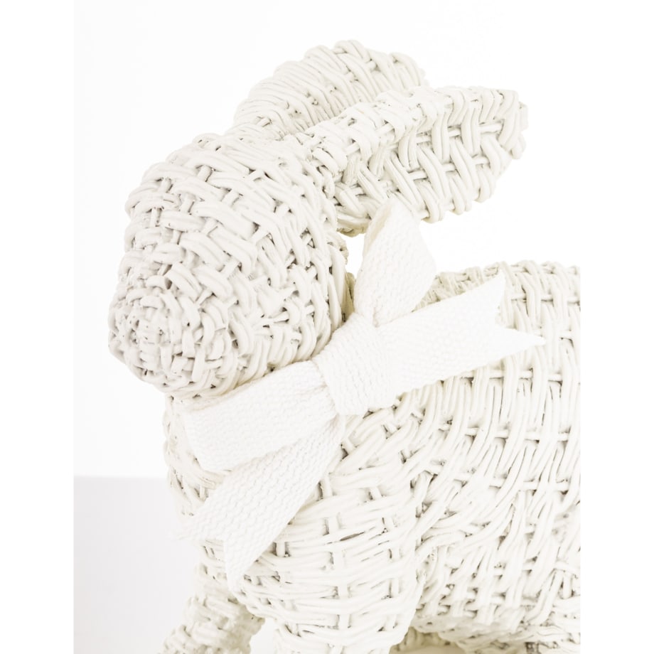 Dekoracja - figurka królika 19,5x22x11 cm AFICO biały mały