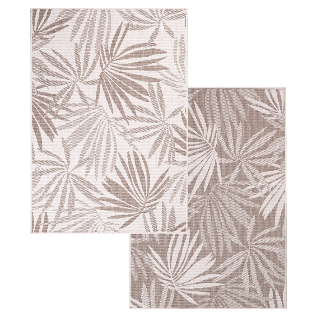 Funkcjonalny dywan na zewnątrz i do wnętrz, dwustronny DUO 57710 Krem 80x150