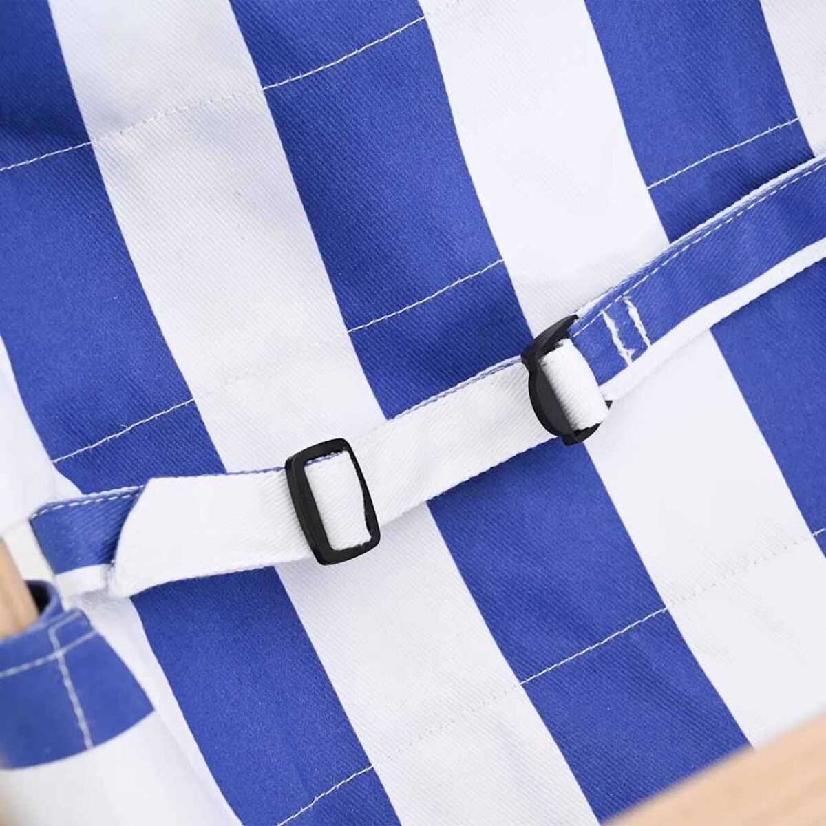 vidaXL Huśtawka dla dzieci z pasem, bawełna i drewno, niebieska