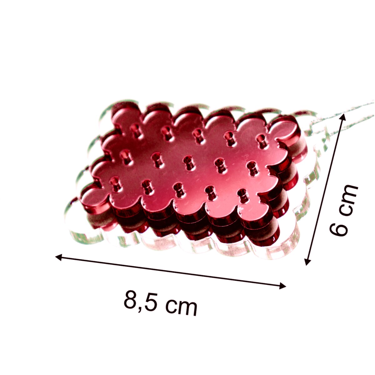 Dekoracje świąteczne HERBATNIKI czerwnone 6szt.