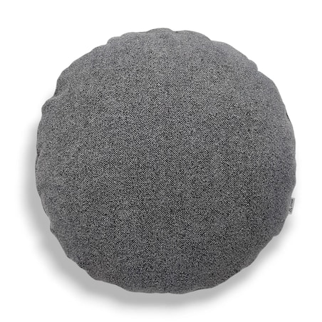 Okrągła ciemnoszara poduszka dekoracyjna 45 cm Ronda
