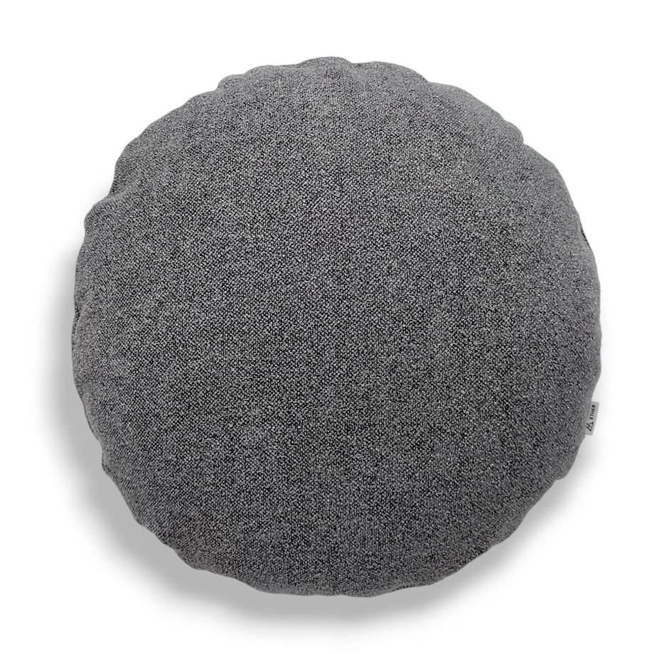 Okrągła ciemnoszara poduszka dekoracyjna 45 cm Ronda