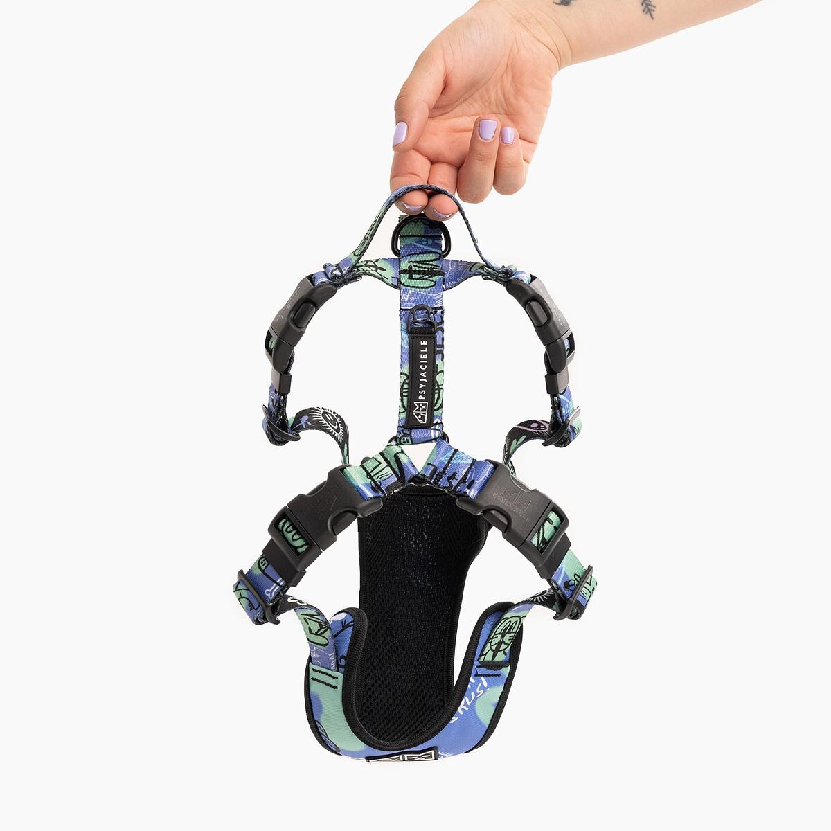 Szelki bezuciskowe Stay on "Spacer albo psikus" - Szerokość taśmy: 25mm, Rozmiar: M