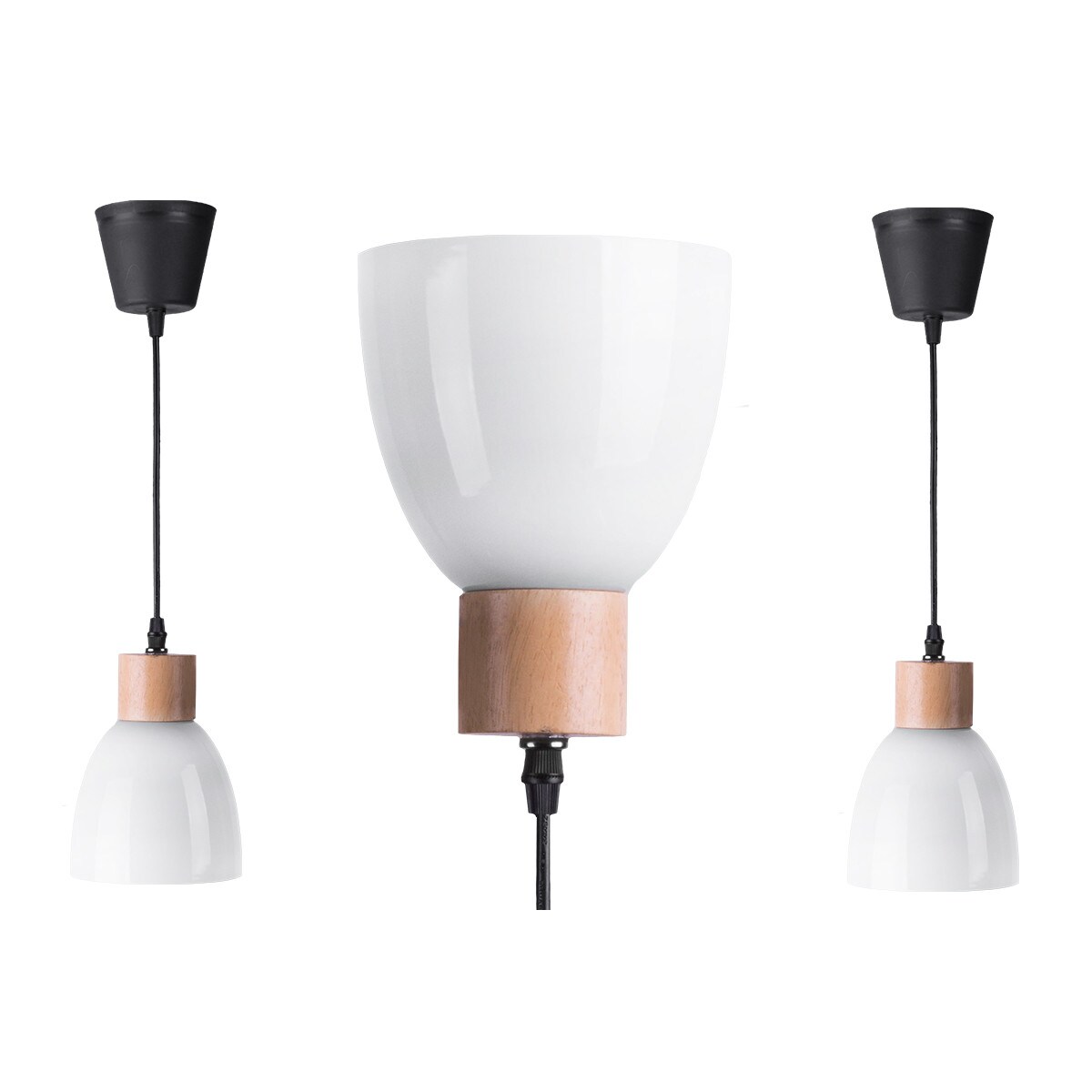 Konsimo KARI Zestaw lamp wiszących 3 szt., biały